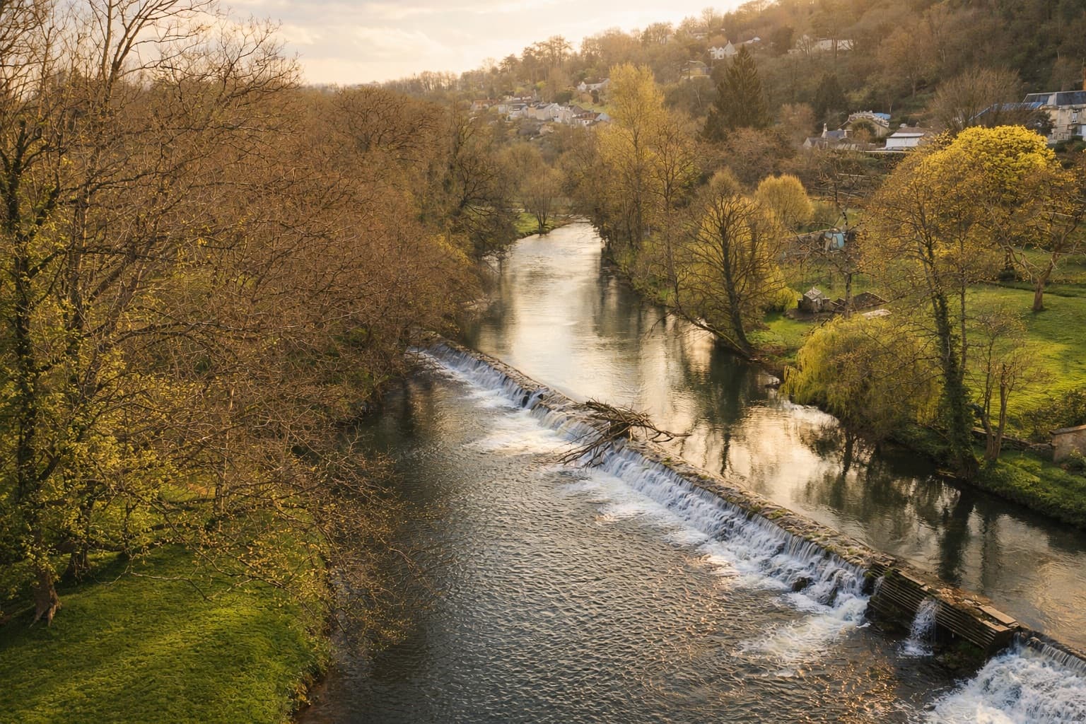 Avon Mill — 10 golden hour river.